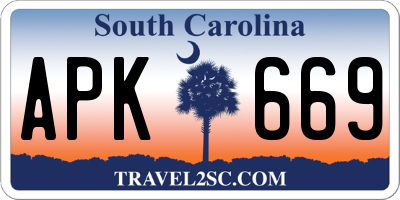 SC license plate APK669