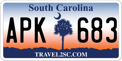 SC license plate APK683