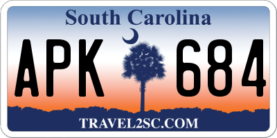 SC license plate APK684