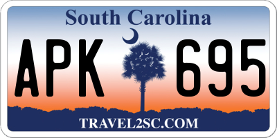 SC license plate APK695