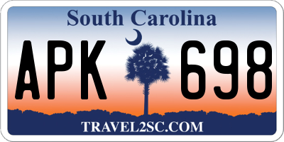 SC license plate APK698