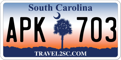 SC license plate APK703