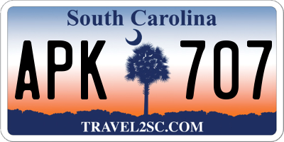 SC license plate APK707