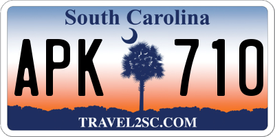 SC license plate APK710