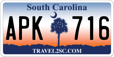 SC license plate APK716