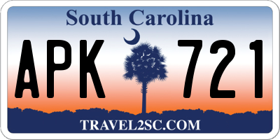 SC license plate APK721