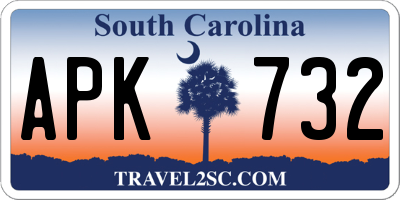 SC license plate APK732