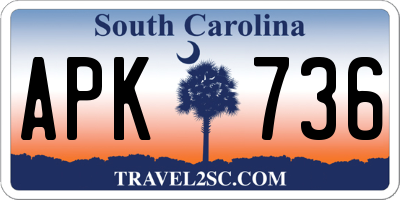 SC license plate APK736