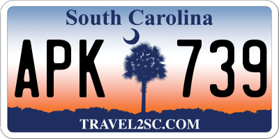 SC license plate APK739