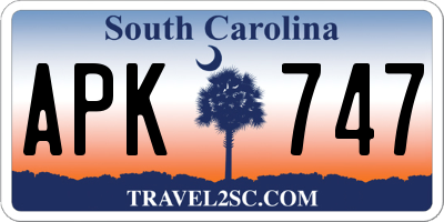 SC license plate APK747