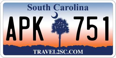 SC license plate APK751