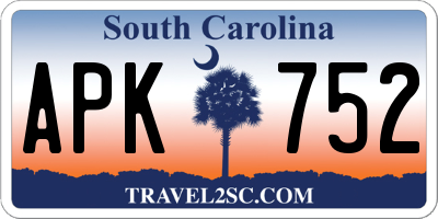 SC license plate APK752