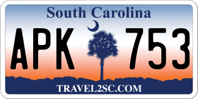 SC license plate APK753