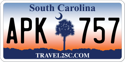 SC license plate APK757
