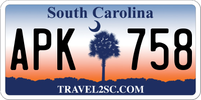 SC license plate APK758