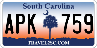 SC license plate APK759