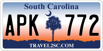 SC license plate APK772