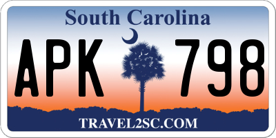 SC license plate APK798
