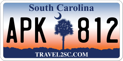 SC license plate APK812