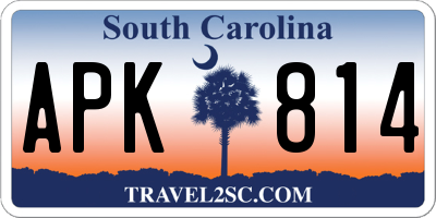 SC license plate APK814