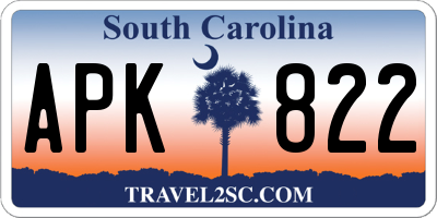 SC license plate APK822