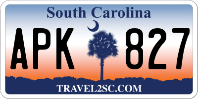 SC license plate APK827
