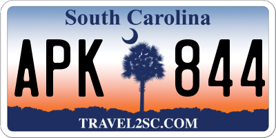 SC license plate APK844