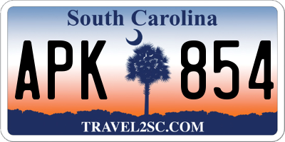 SC license plate APK854