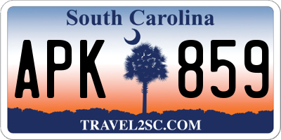SC license plate APK859