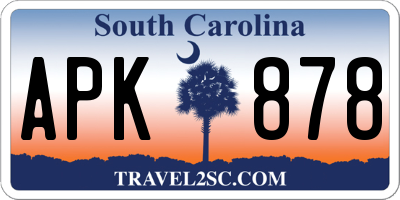 SC license plate APK878