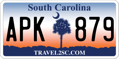 SC license plate APK879