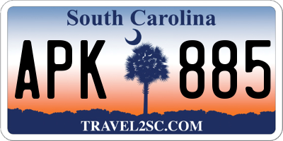 SC license plate APK885