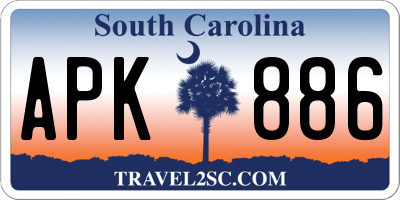 SC license plate APK886