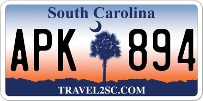 SC license plate APK894