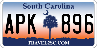 SC license plate APK896