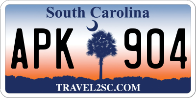 SC license plate APK904