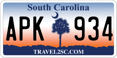 SC license plate APK934