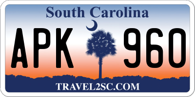 SC license plate APK960