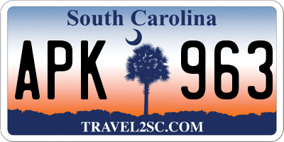 SC license plate APK963