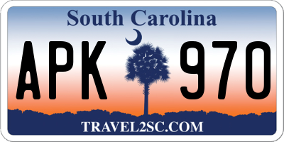 SC license plate APK970