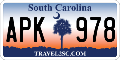 SC license plate APK978