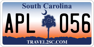 SC license plate APL056