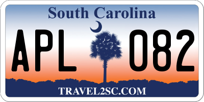 SC license plate APL082