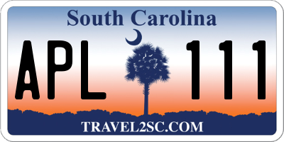SC license plate APL111