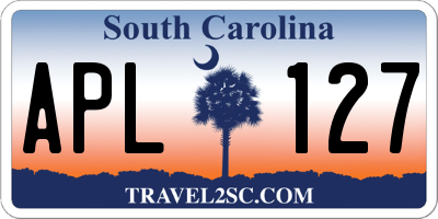 SC license plate APL127