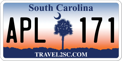 SC license plate APL171