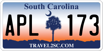 SC license plate APL173