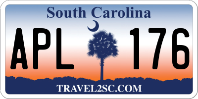 SC license plate APL176