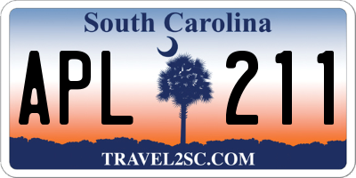 SC license plate APL211