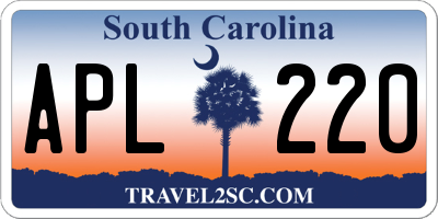 SC license plate APL220